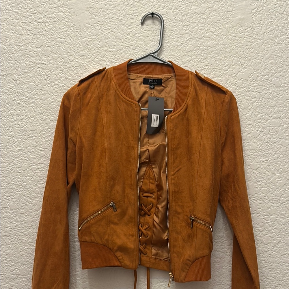 Pixi Womens Tan Suede Jacket